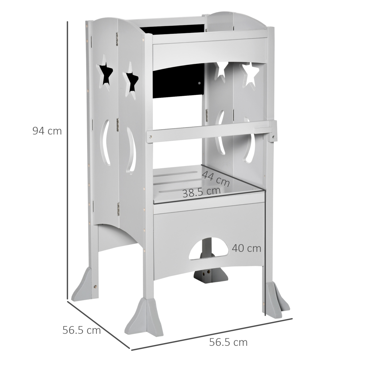 Creative Kids Step Stool with Blackboard & Lockable Rails