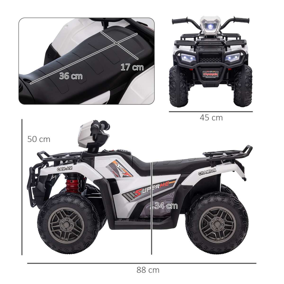 Kids 12V Electric Quad Bike – Fun, Safe Rides with Music & Headlights!