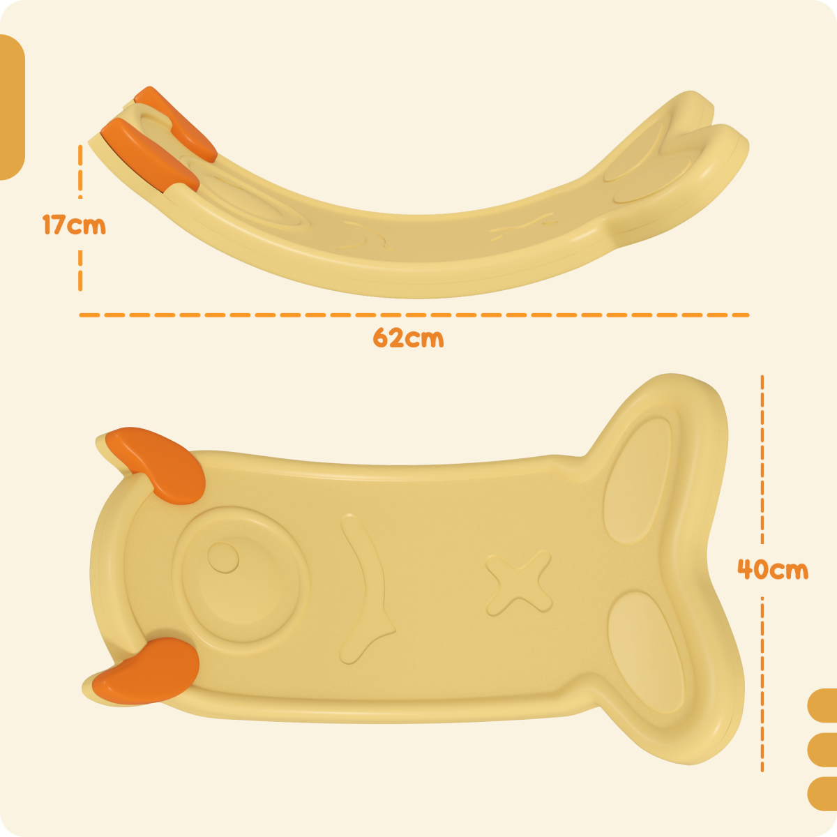 AIYAPLAY Kids Balance Board - Yellow