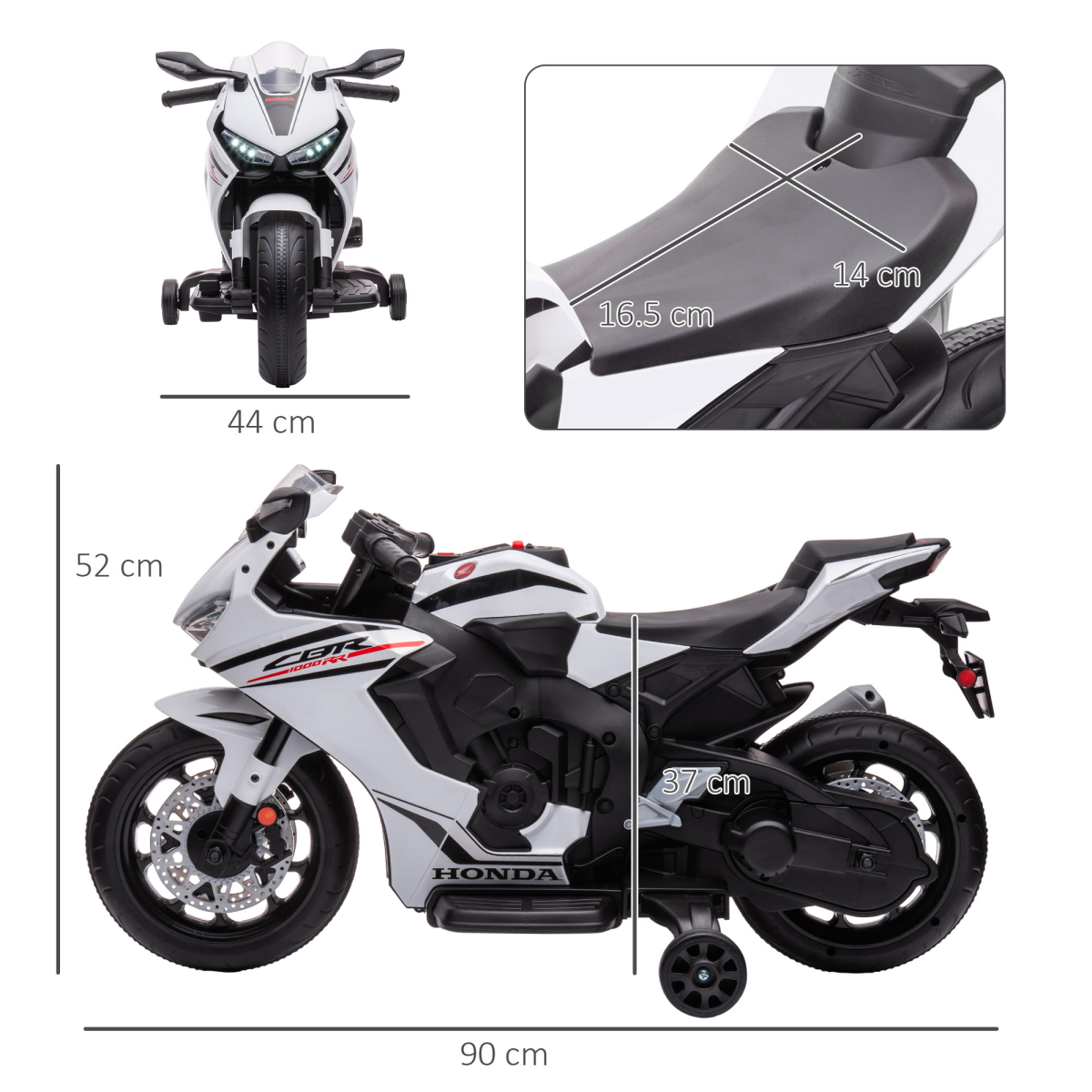 Honda Licensed 6V Kids Electric Motorbike Ride On Car for 3-5 Years