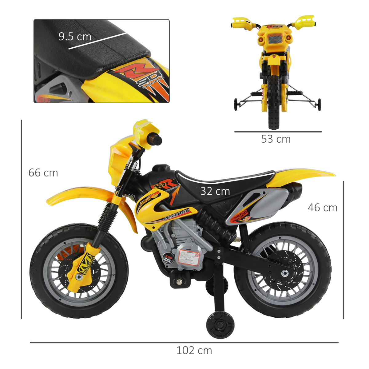 Vibrant Kids Electric Ride-On Motorcycle