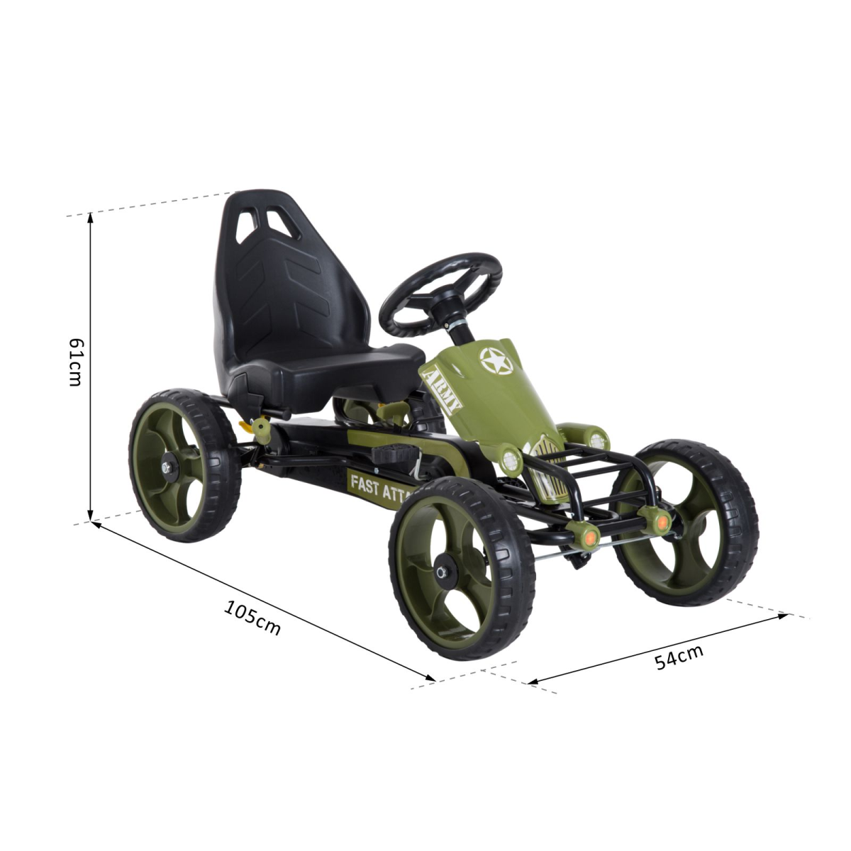 Ultimate Pedal Go Kart Green Racer