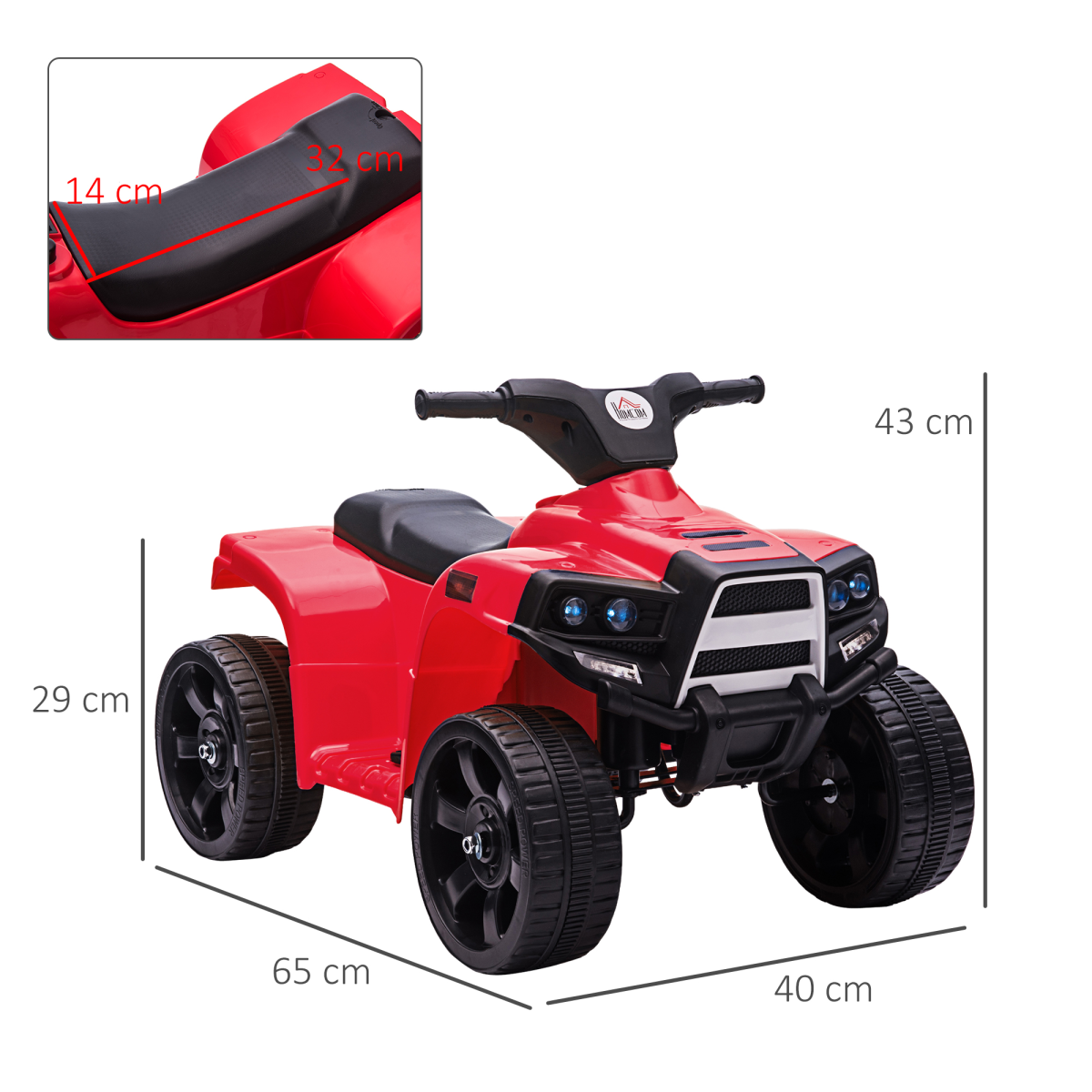 Thrilling Black 6V Electric ATV for Kids for 18-36 Months