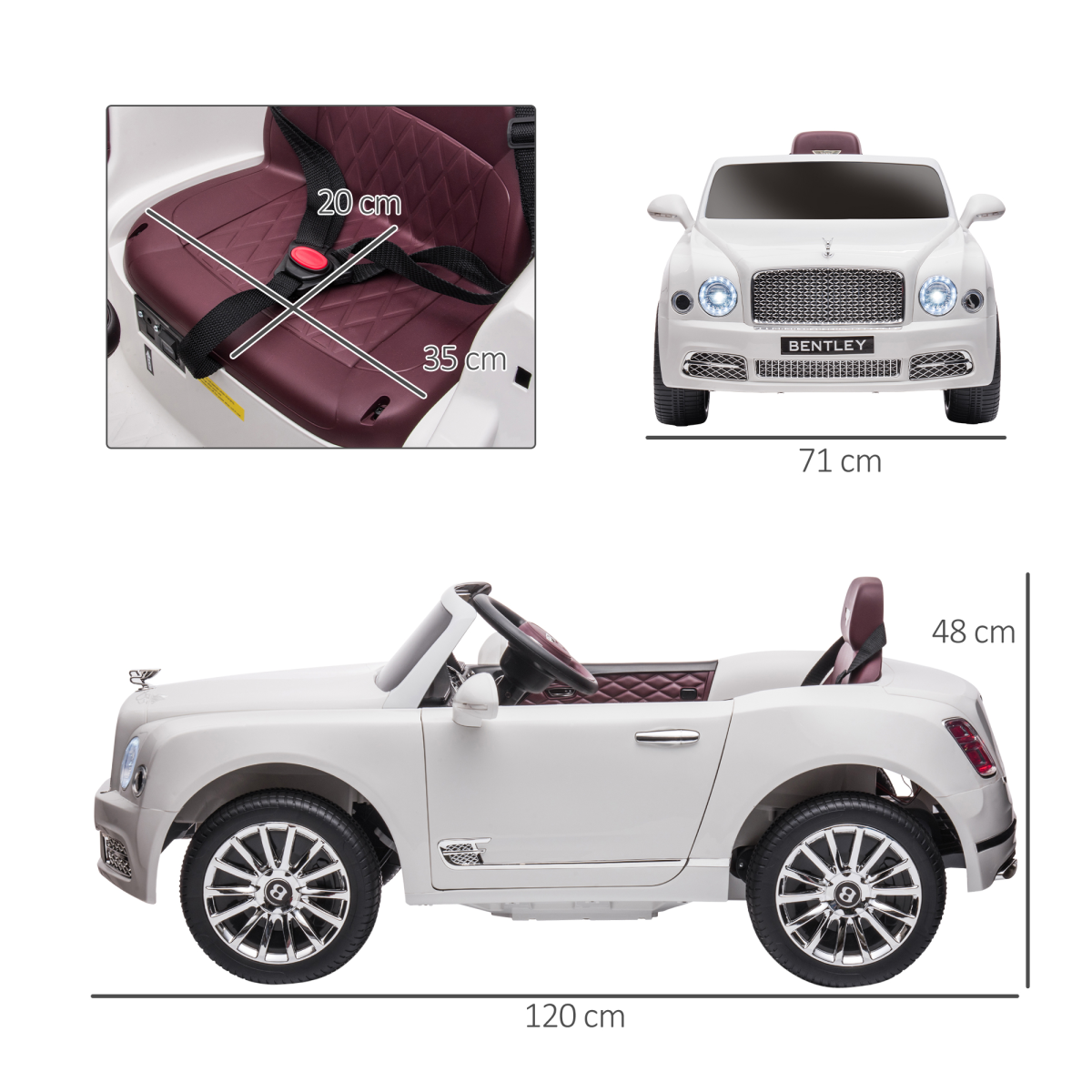 Luxury Bentley Mulsanne Electric Ride-On Car for Kids