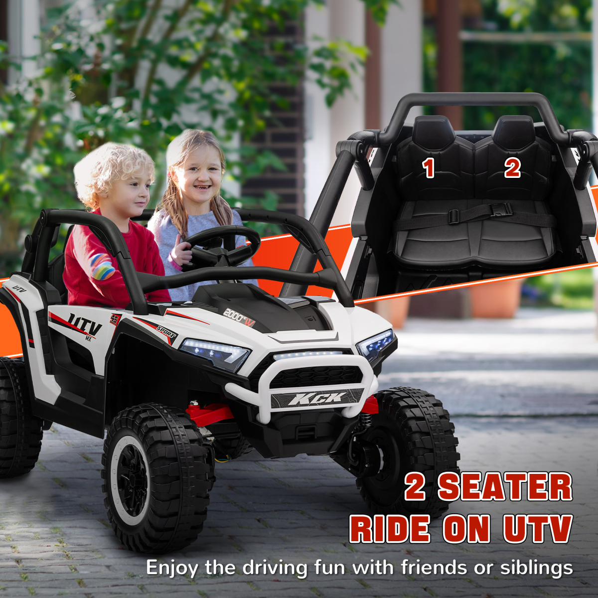 AIYAPLAY 2-Seater 24V Ride-On Truck