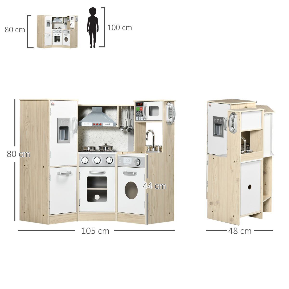 Deluxe Corner Kids Kitchen Playset