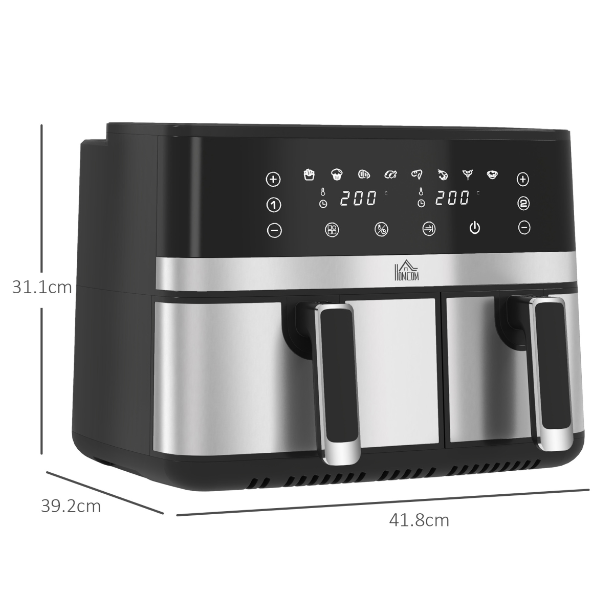 Dual Zone 8.5L Air Fryer - Cook Two Dishes Effortlessly!