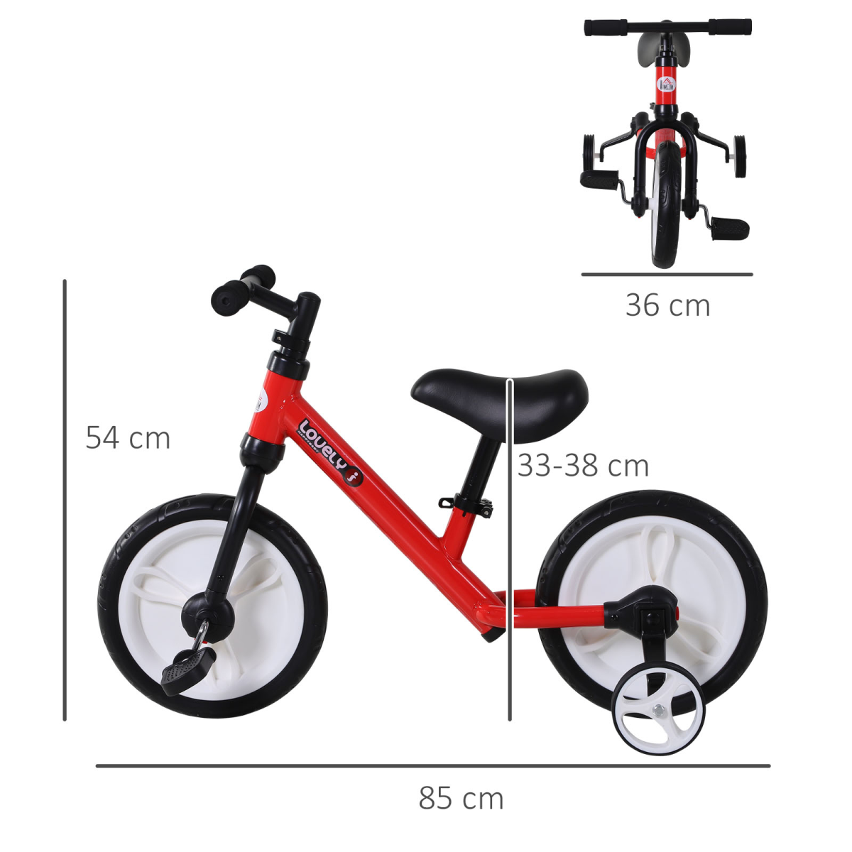 Red Kids Balance Bike for Ages 2-5