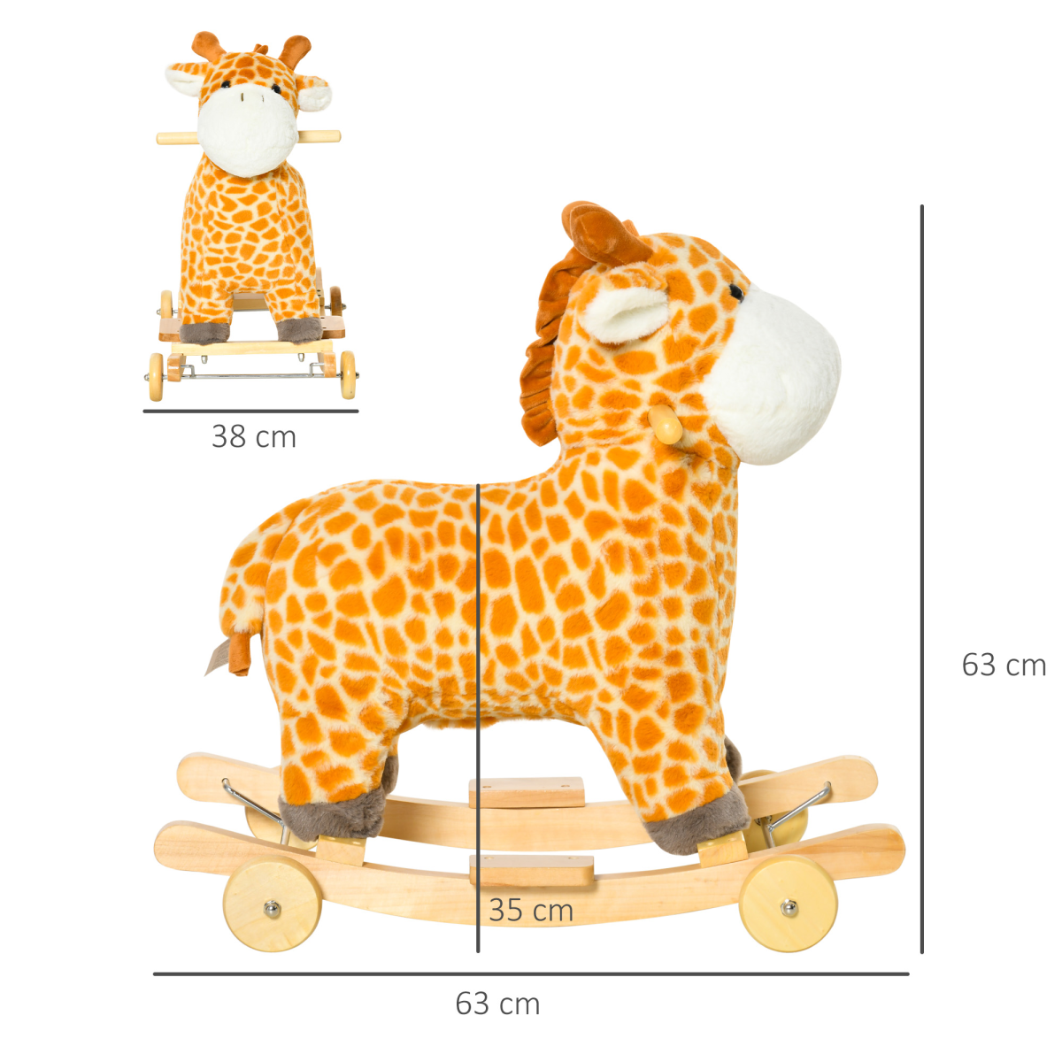 Cozy Giraffe Ride-On Rocker for Kids