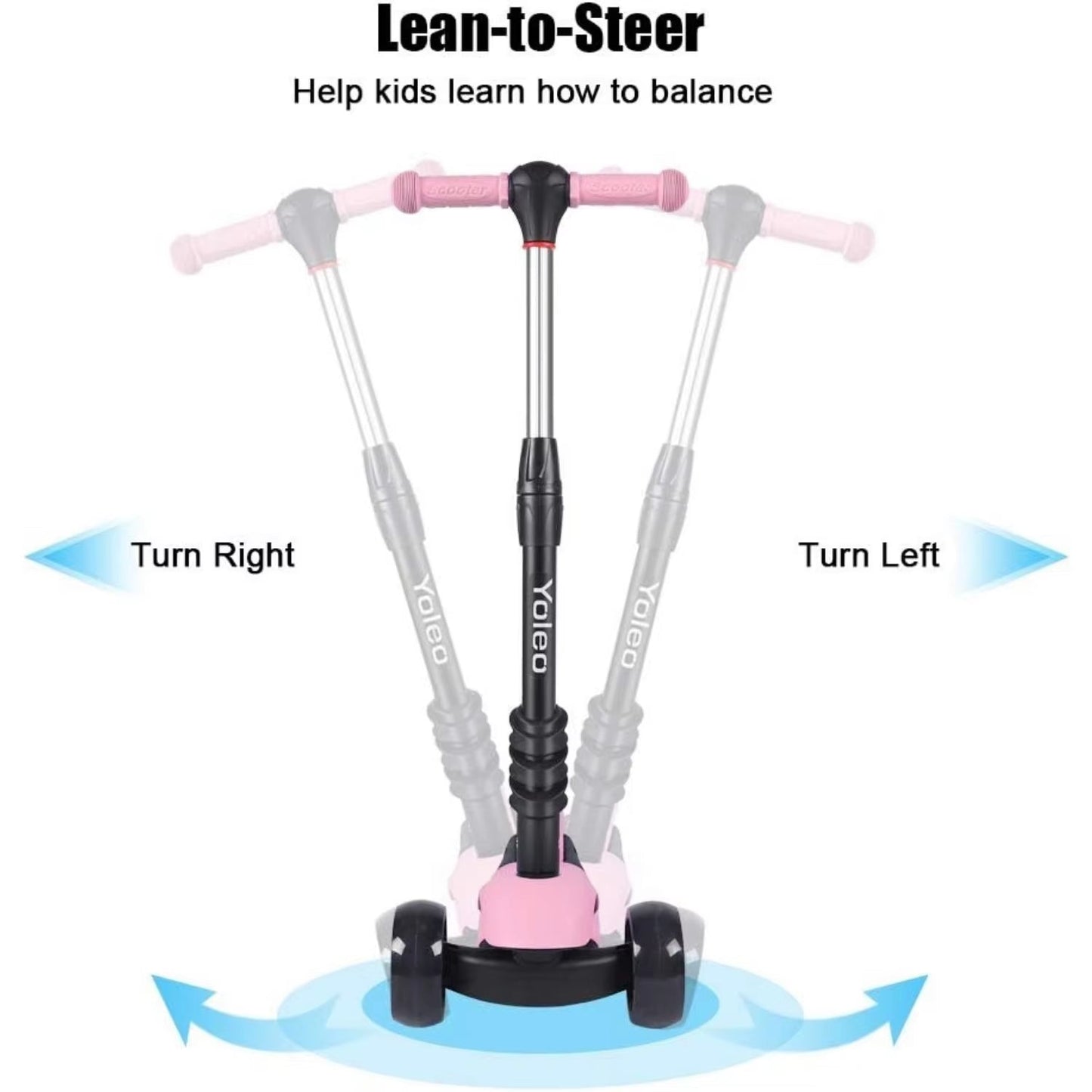 Kids Three Wheel Kick Scooter Aged 2-8