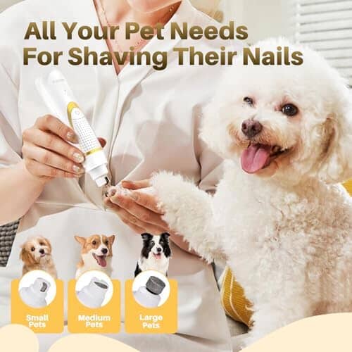4 in 1 Electric Cordless Dog Paw Trimmer with Nail Grinder