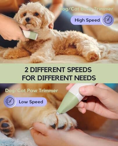 4 in 1 Quiet Cordless Dog Paw Trimmer & Nail Grinder