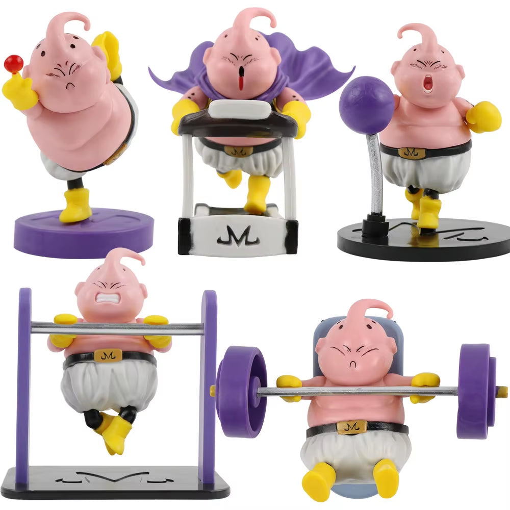 5Pcs/Set Dragon Ball Z Fitness BUU Action Figure Toys Collection Figurine Doll