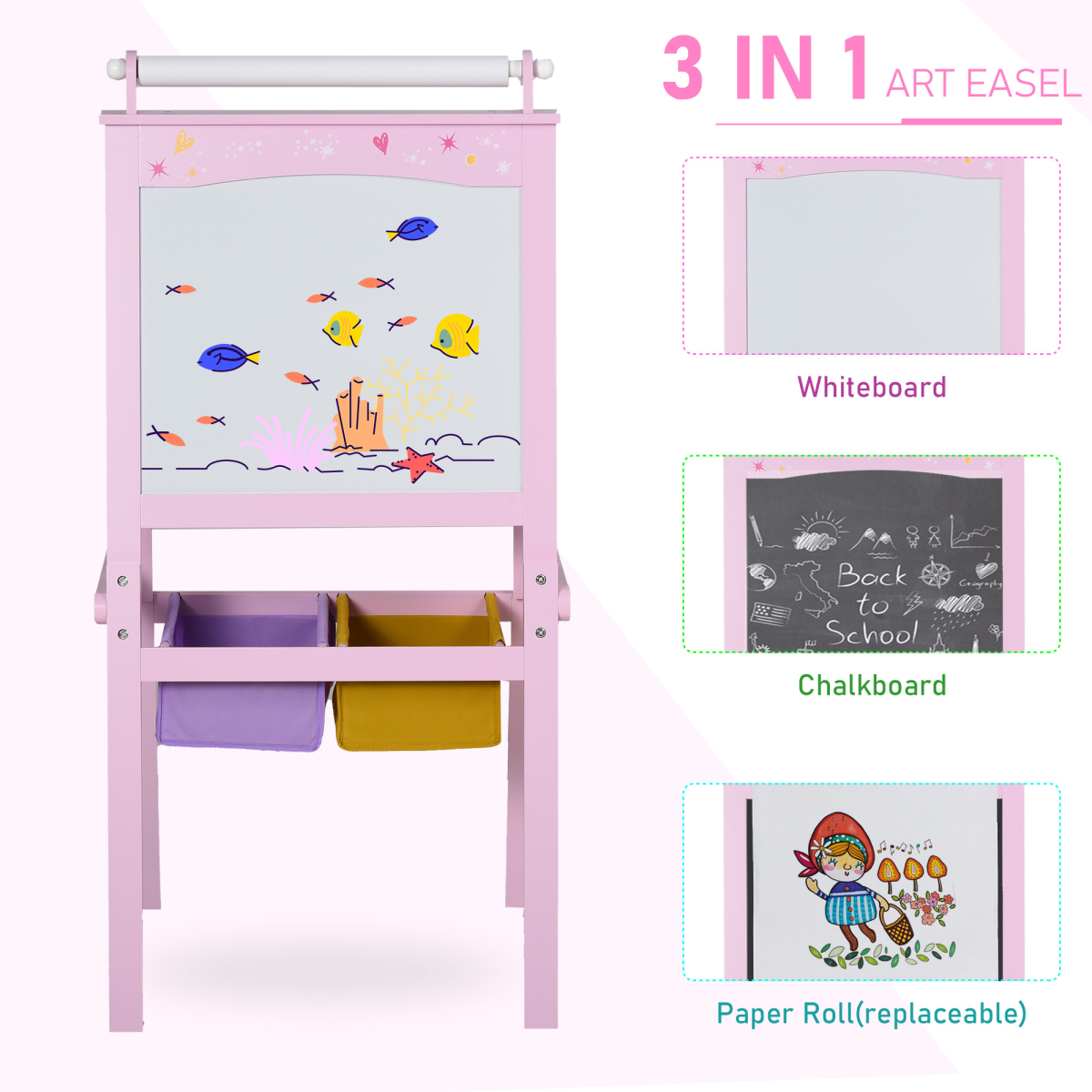 Creative Kids Wooden Double-Sided Easel