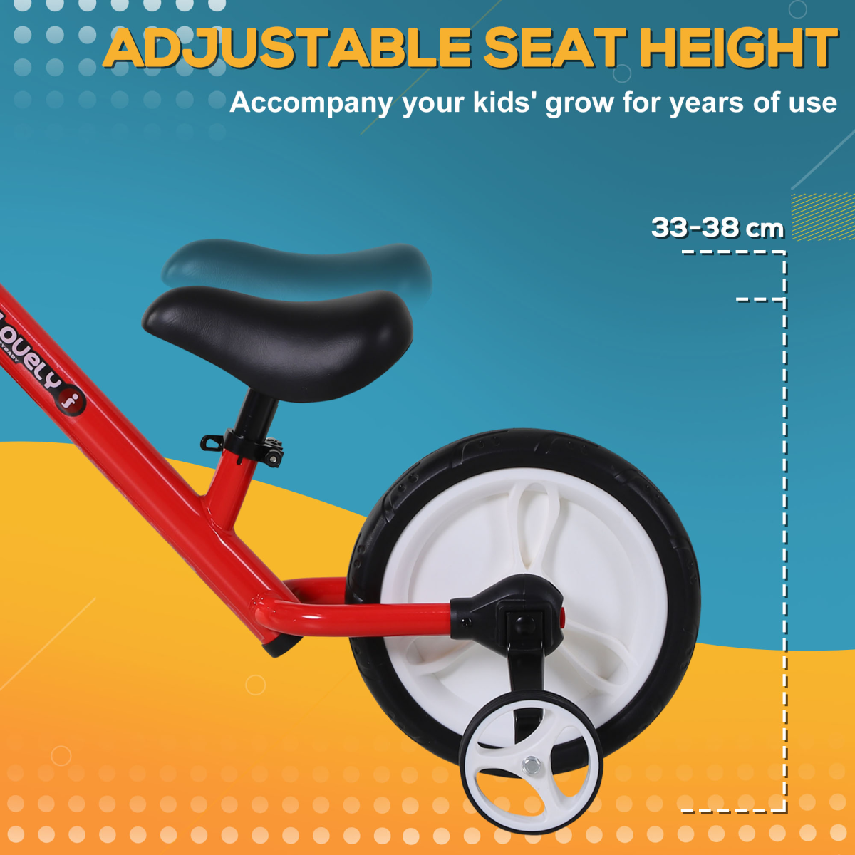 Red Kids Balance Bike for Ages 2-5