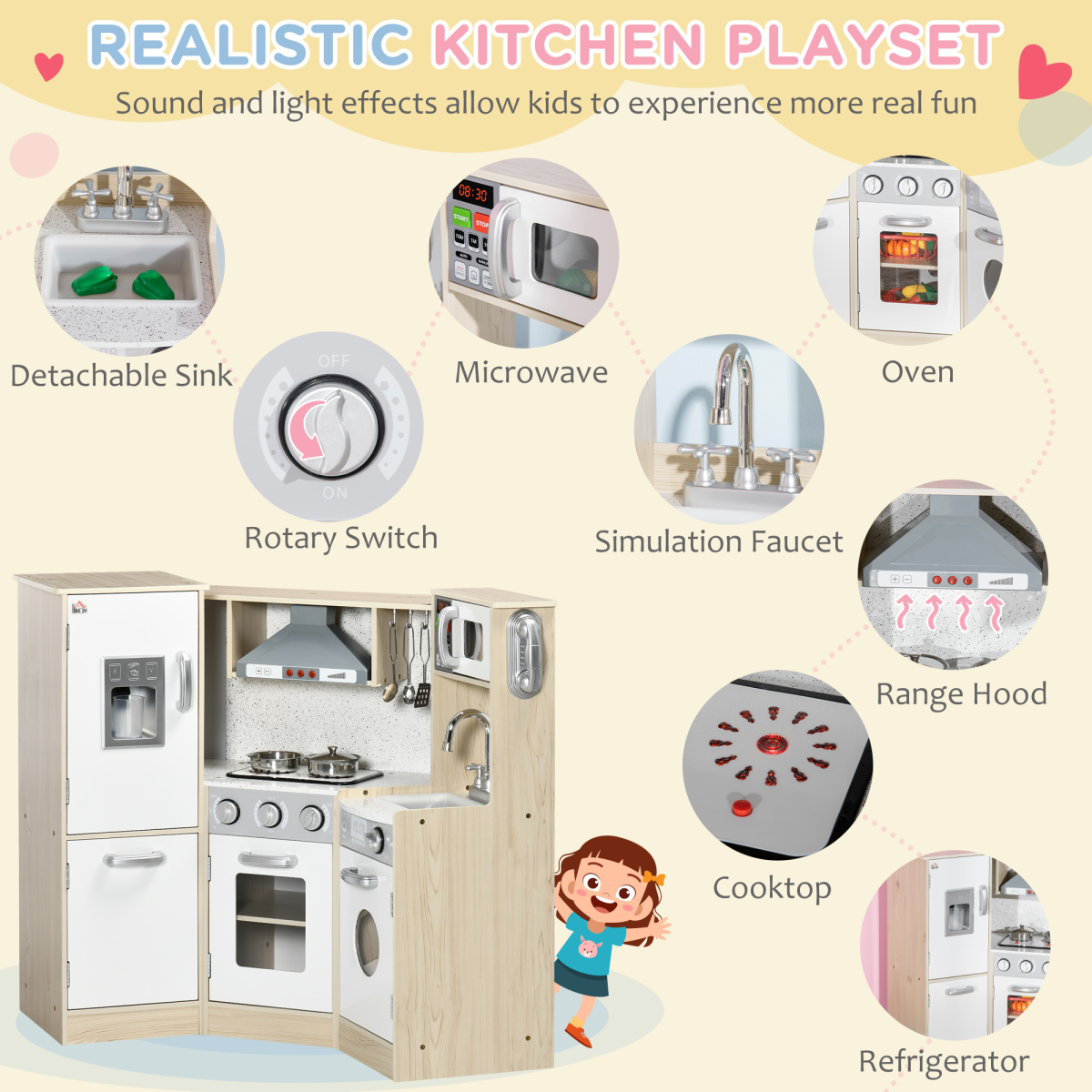 Deluxe Corner Kids Kitchen Playset