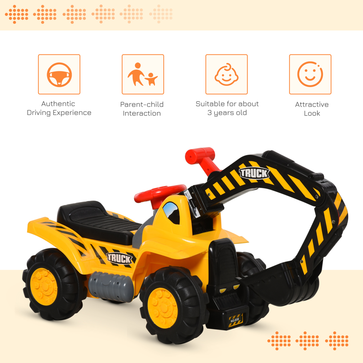 Ultimate 3-in-1 Kids Ride-On Tractor