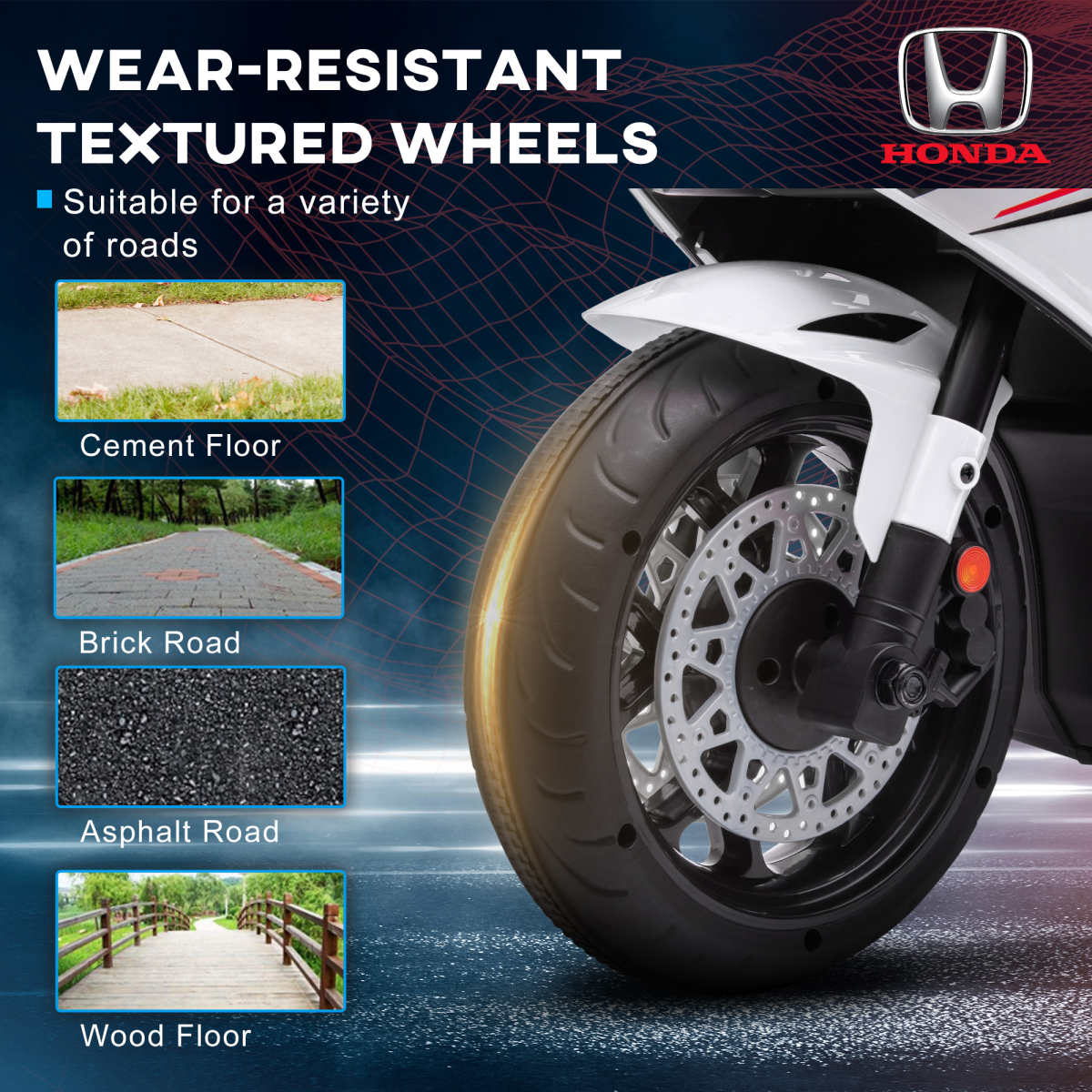Honda Licensed 6V Kids Electric Motorbike Ride On Car for 3-5 Years
