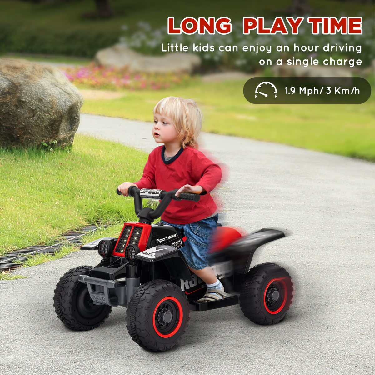 AIYAPLAY 6V Kids Electric Quad Bike