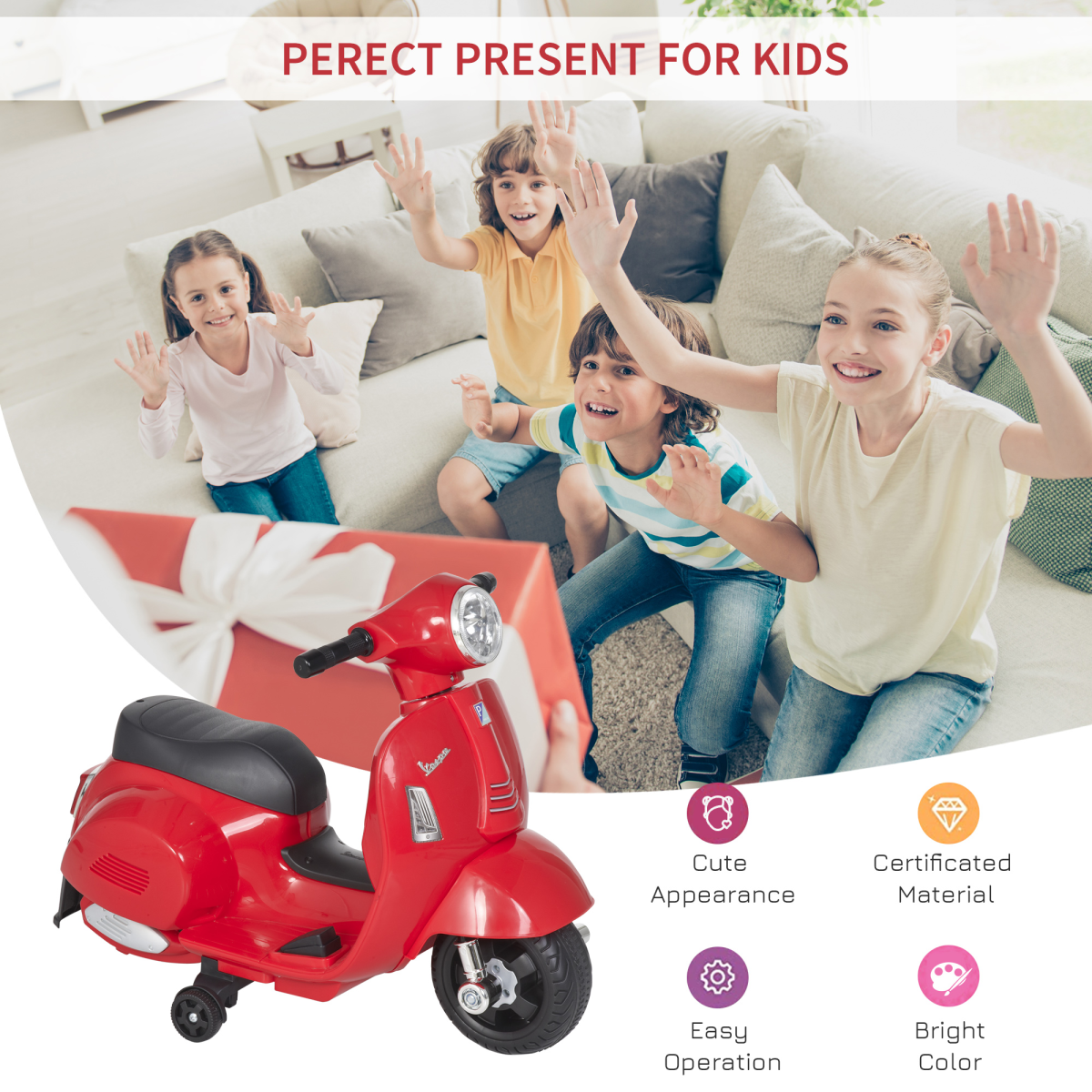Vespa Kids Ride-On Motorcycle