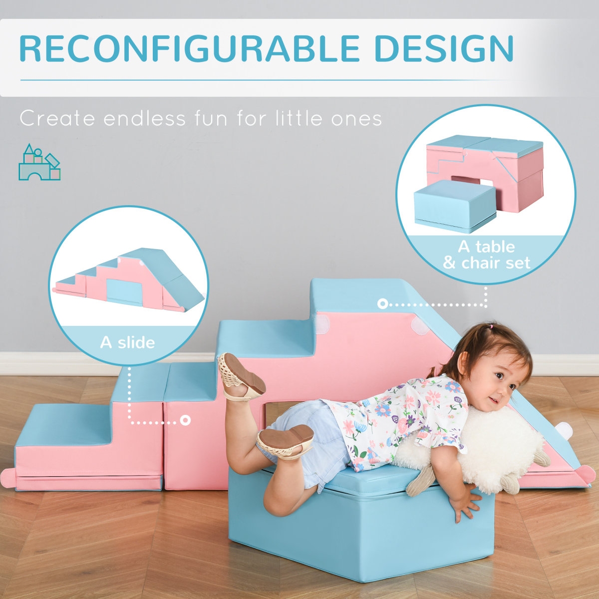 Soft Foam Climber Set for Toddlers 1-3 Years