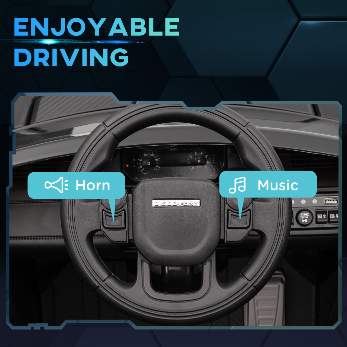 AIYAPLAY Land Rover Licensed Kids Electric Car w/ Remote Music