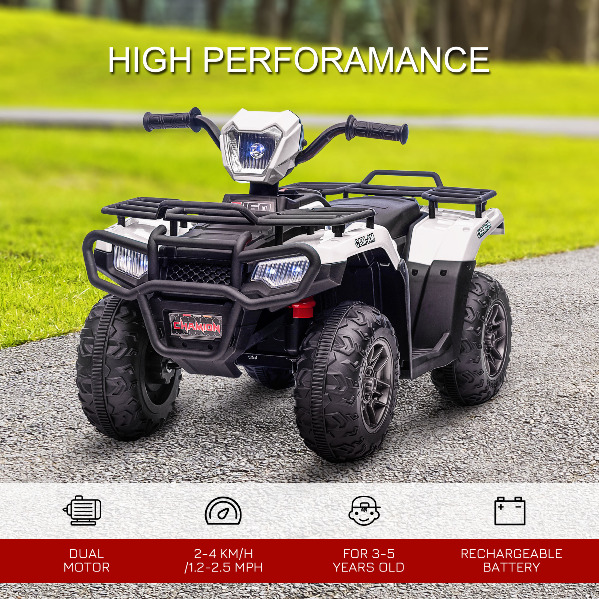 Kids 12V Electric Quad Bike – Fun, Safe Rides with Music & Headlights!