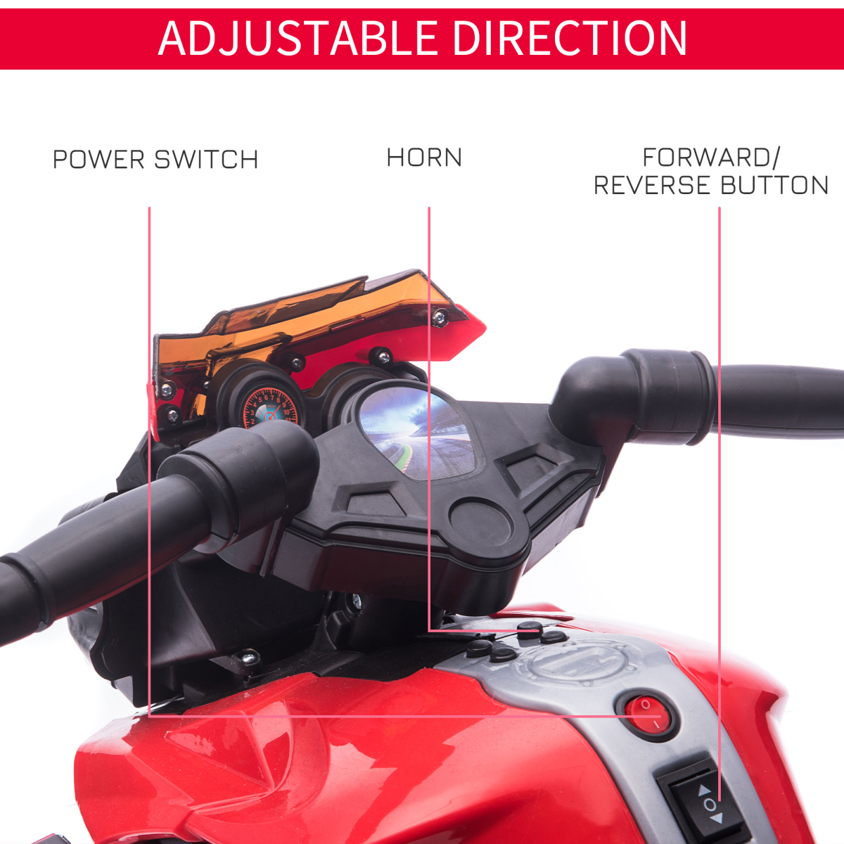 Red 6V Kids Electric Motorcycle Ride-On Toy - Fun & Safe Adventure!