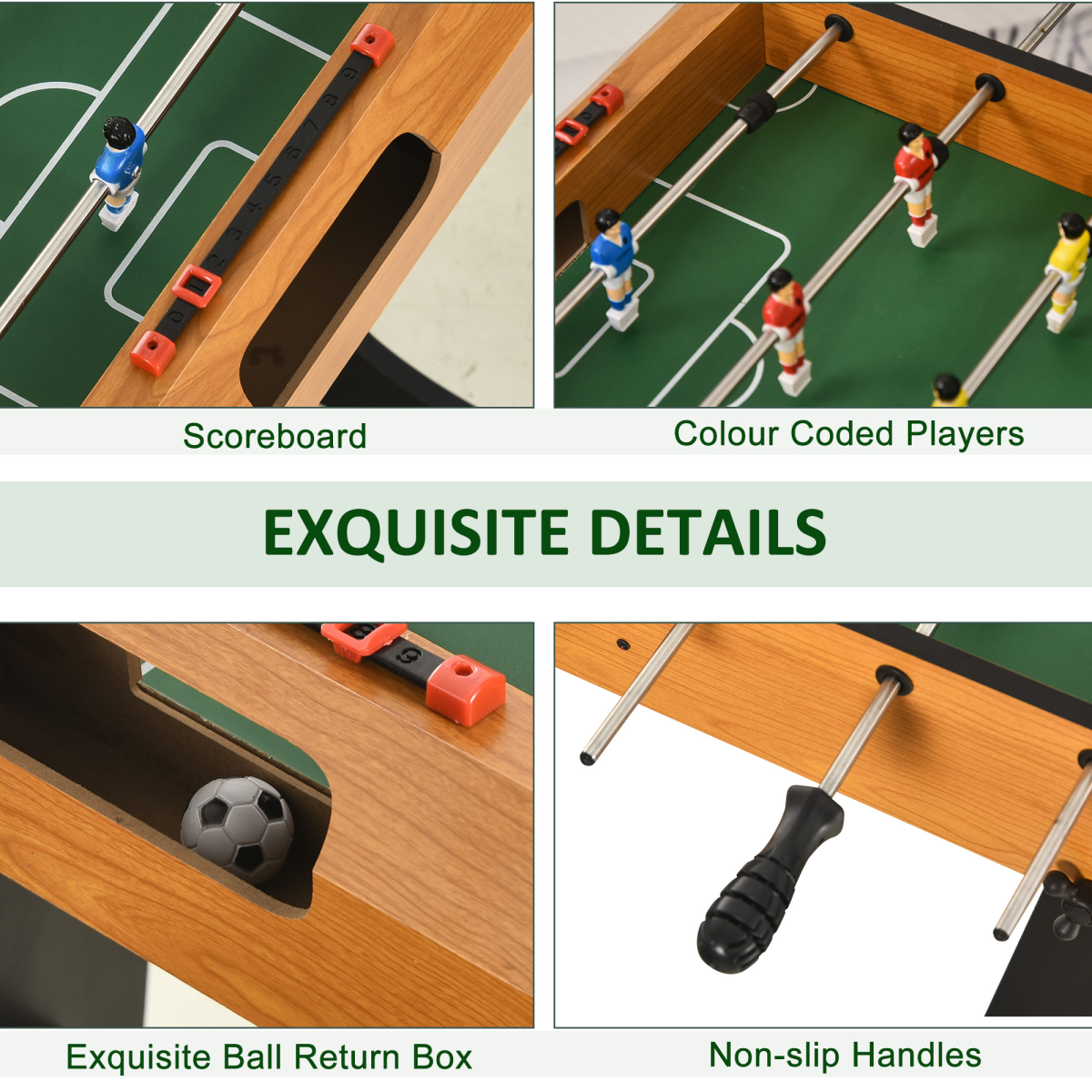 Foldable Foosball Table - Mini Soccer Game for Home, Family