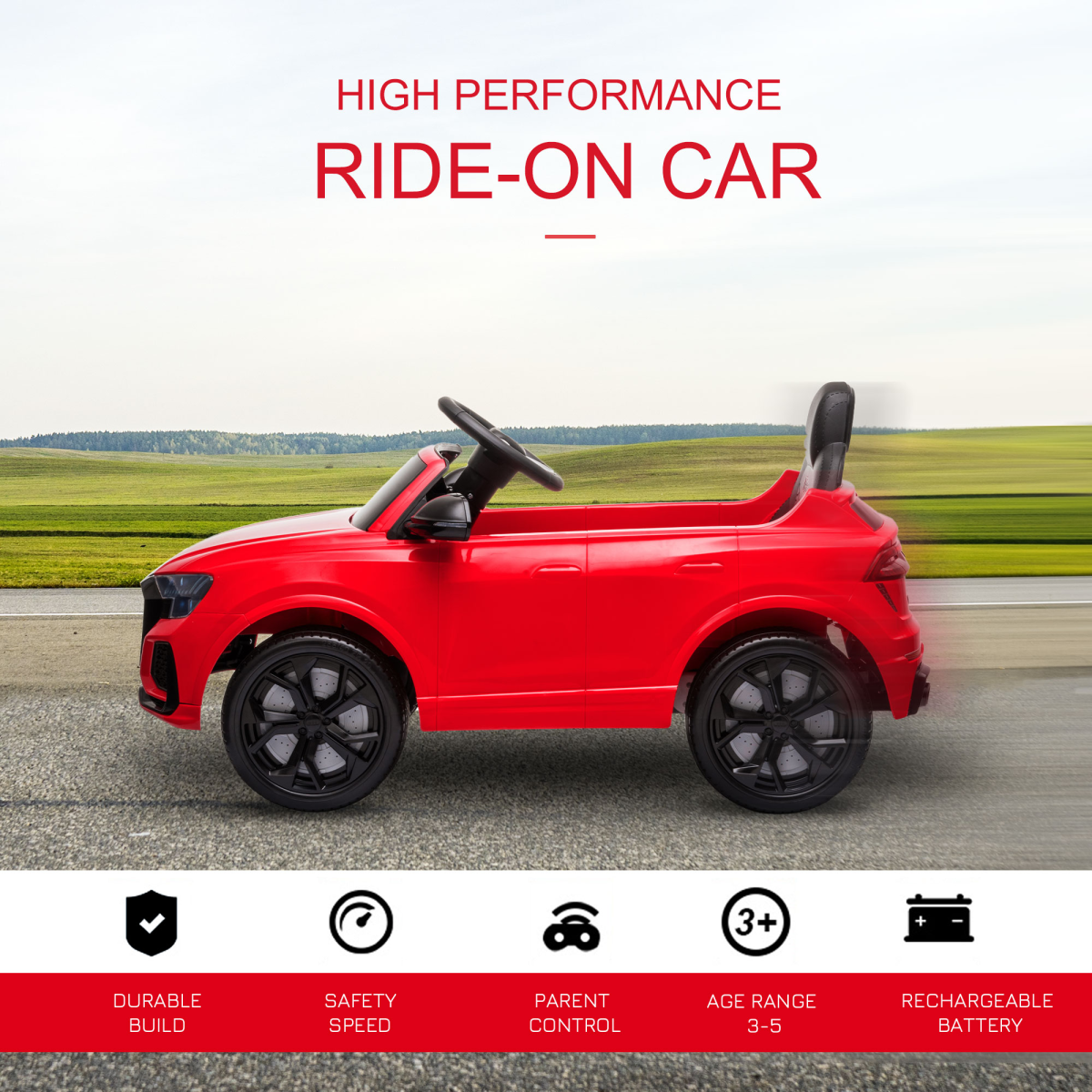 Audi RS Q8 6V Kids Electric Ride On Car Toy w/ Remote Control Red