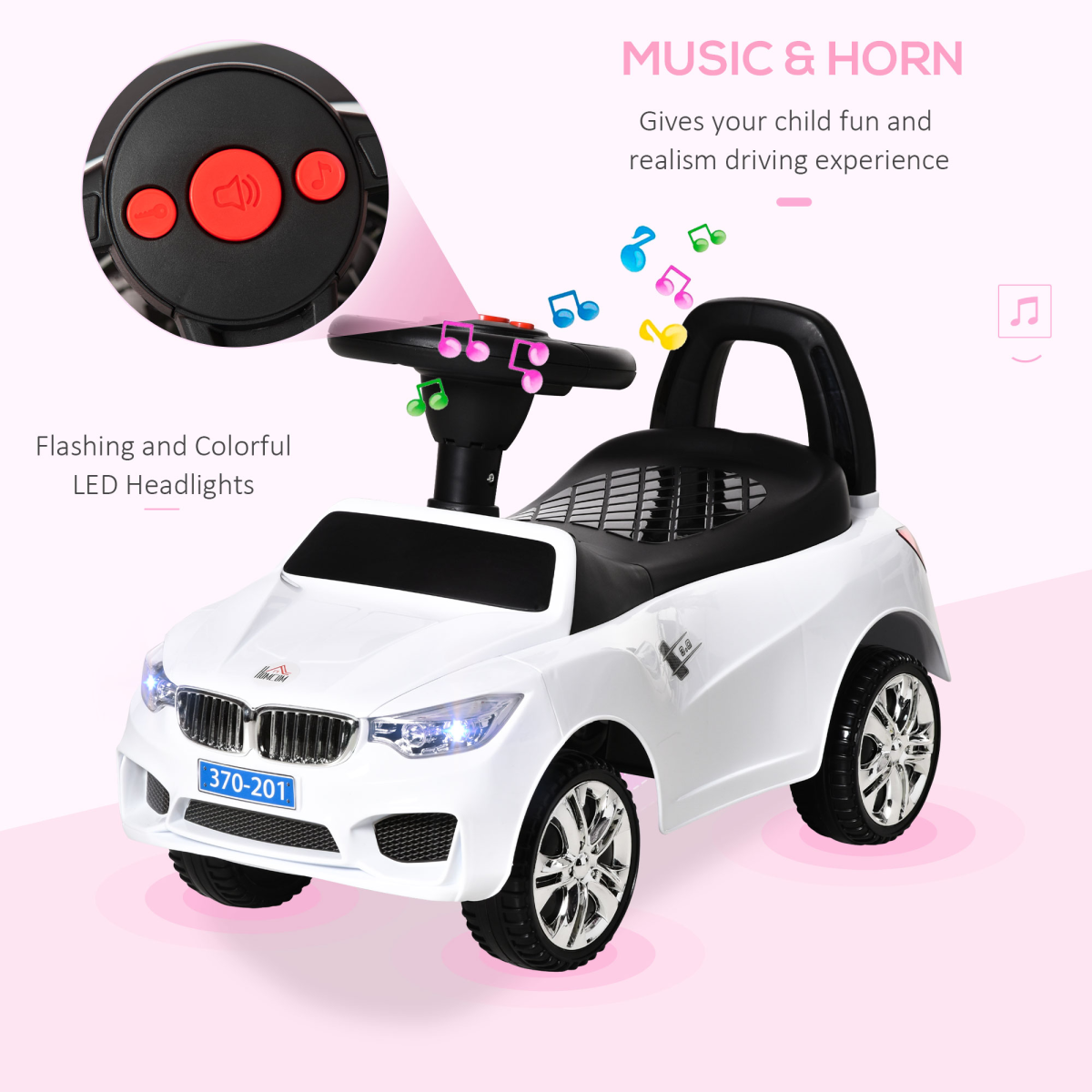 Realistic Red Ride-On Car for Toddlers - Safe & Fun Foot-to-Floor Slider