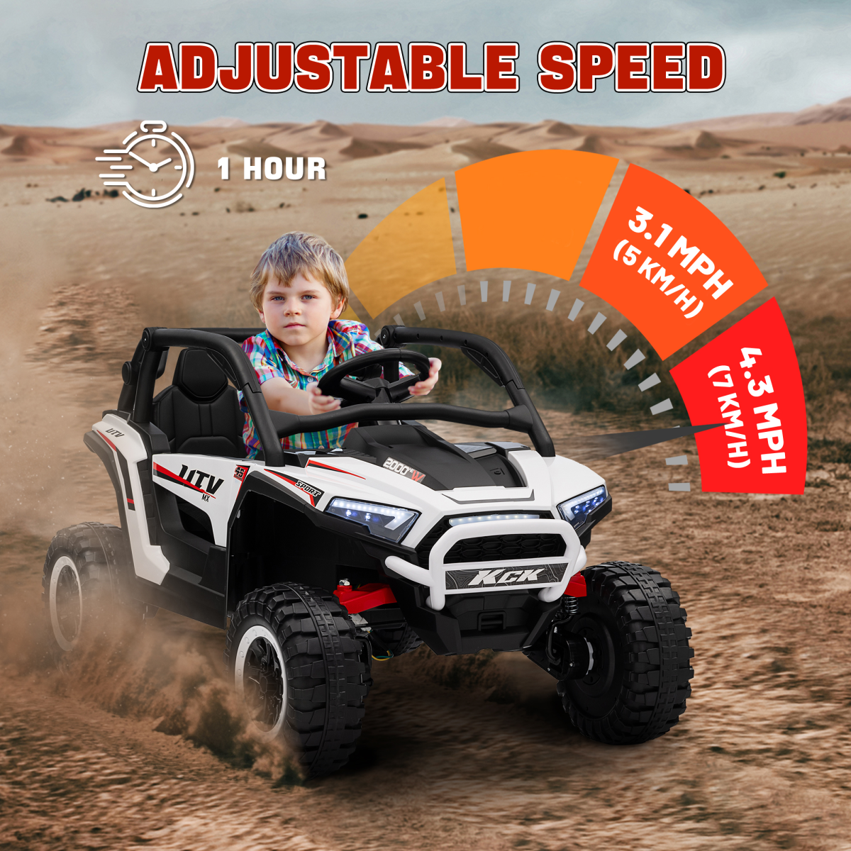 AIYAPLAY 2-Seater 24V Ride-On Truck