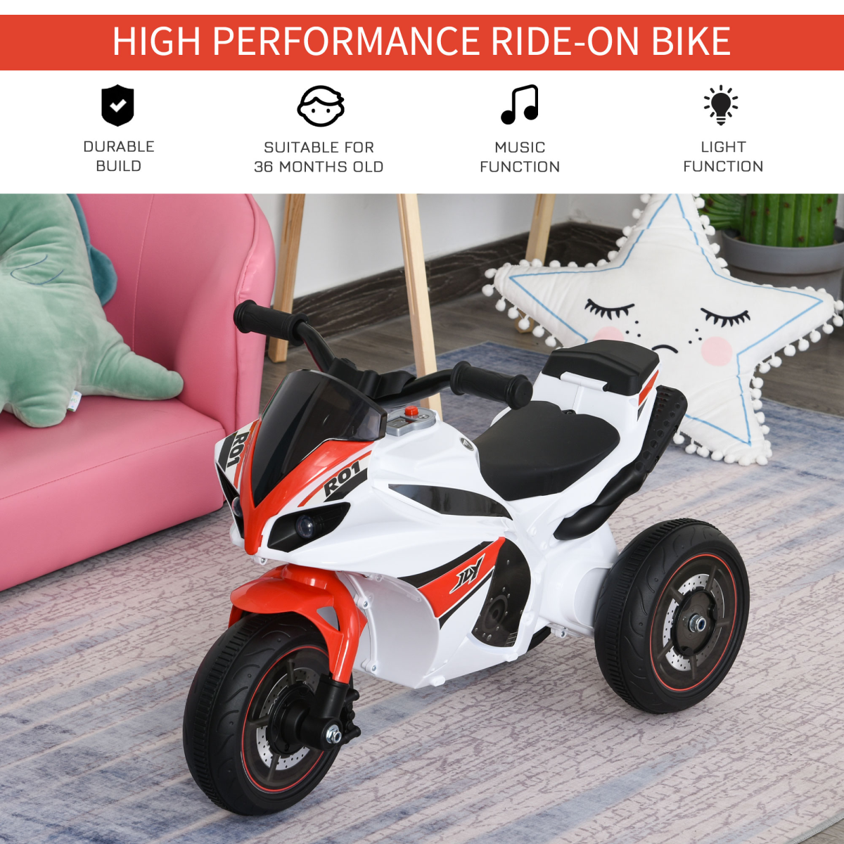 Adventure Awaits Kids 3-Wheel Police Ride-On Bike