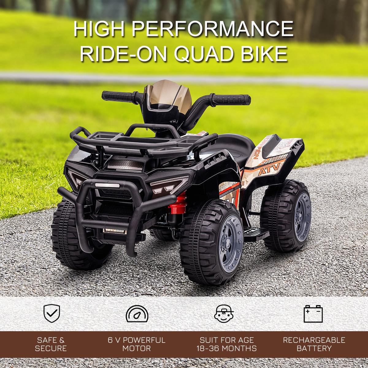 Voltage Kids Ride-On ATV: Music, Safety & Fun for Little Adventurers!