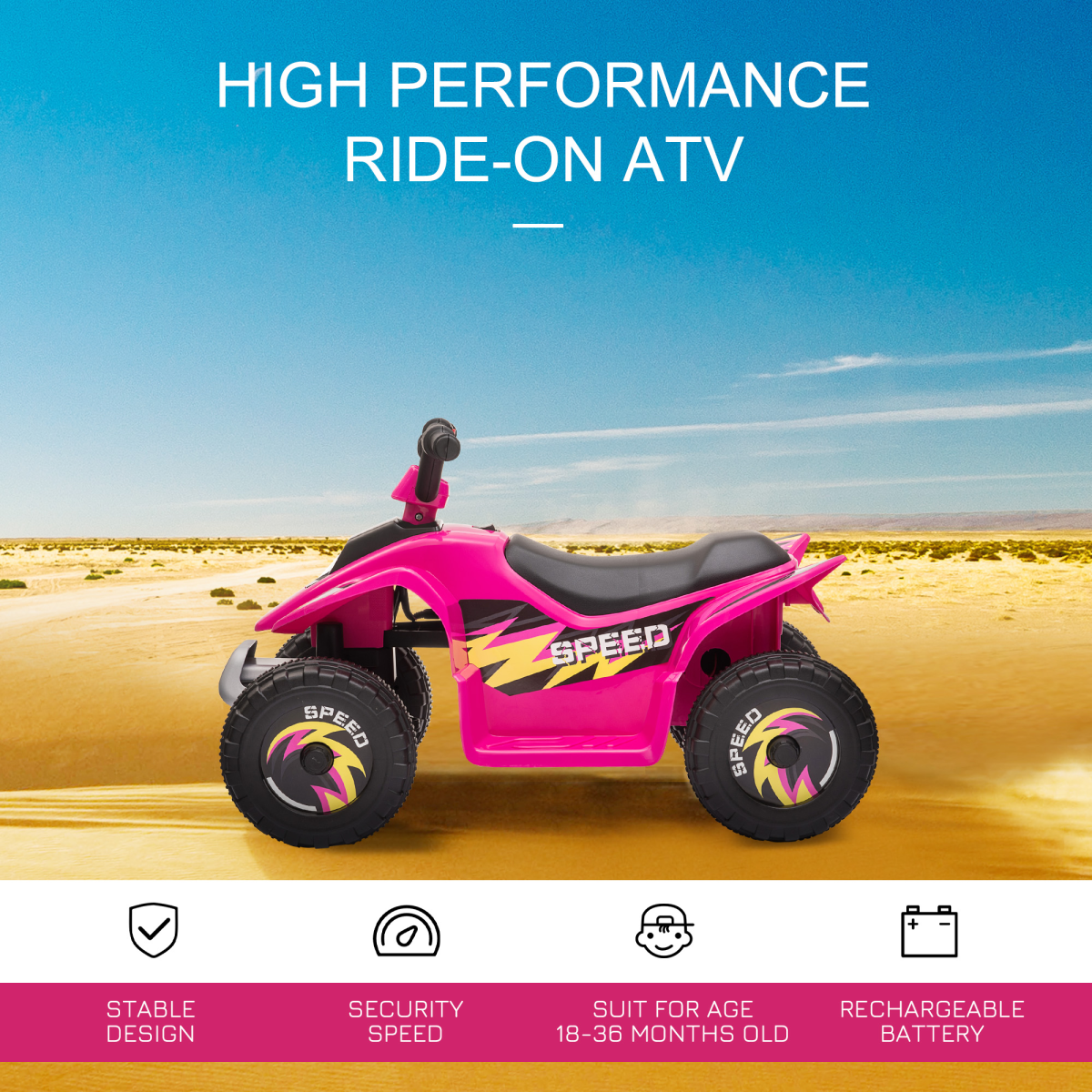 Adventure Awaits: 6V Kids Electric Ride-On Car for Toddlers - Pink Fun!
