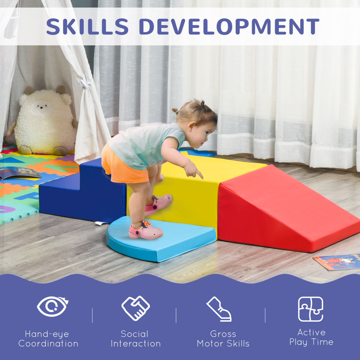 Soft Play Set: 4-Piece Foam Climb for Toddlers