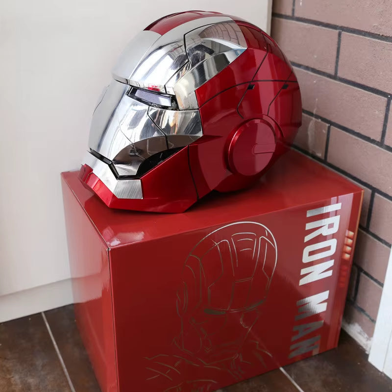 Iron Man Helmet Cosplay Voice Control Eyes with LED Light Model Perfect Christmas Gift