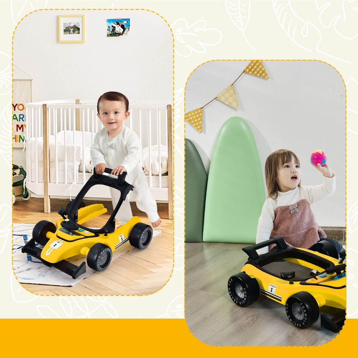 Versatile 4-In-1 Baby Push Walker