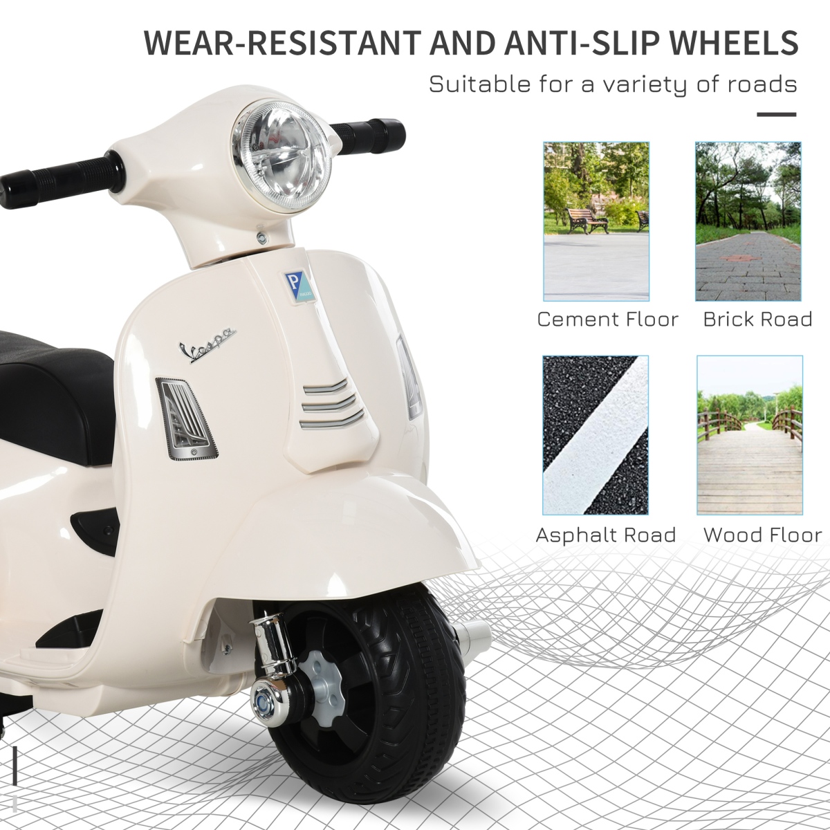 Vespa Kids Ride-On Motorcycle - 6V Electric Toy
