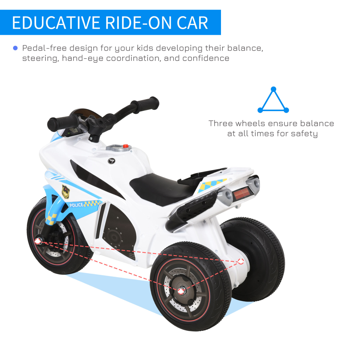 Exciting 3-Wheel Police Bike for Kids