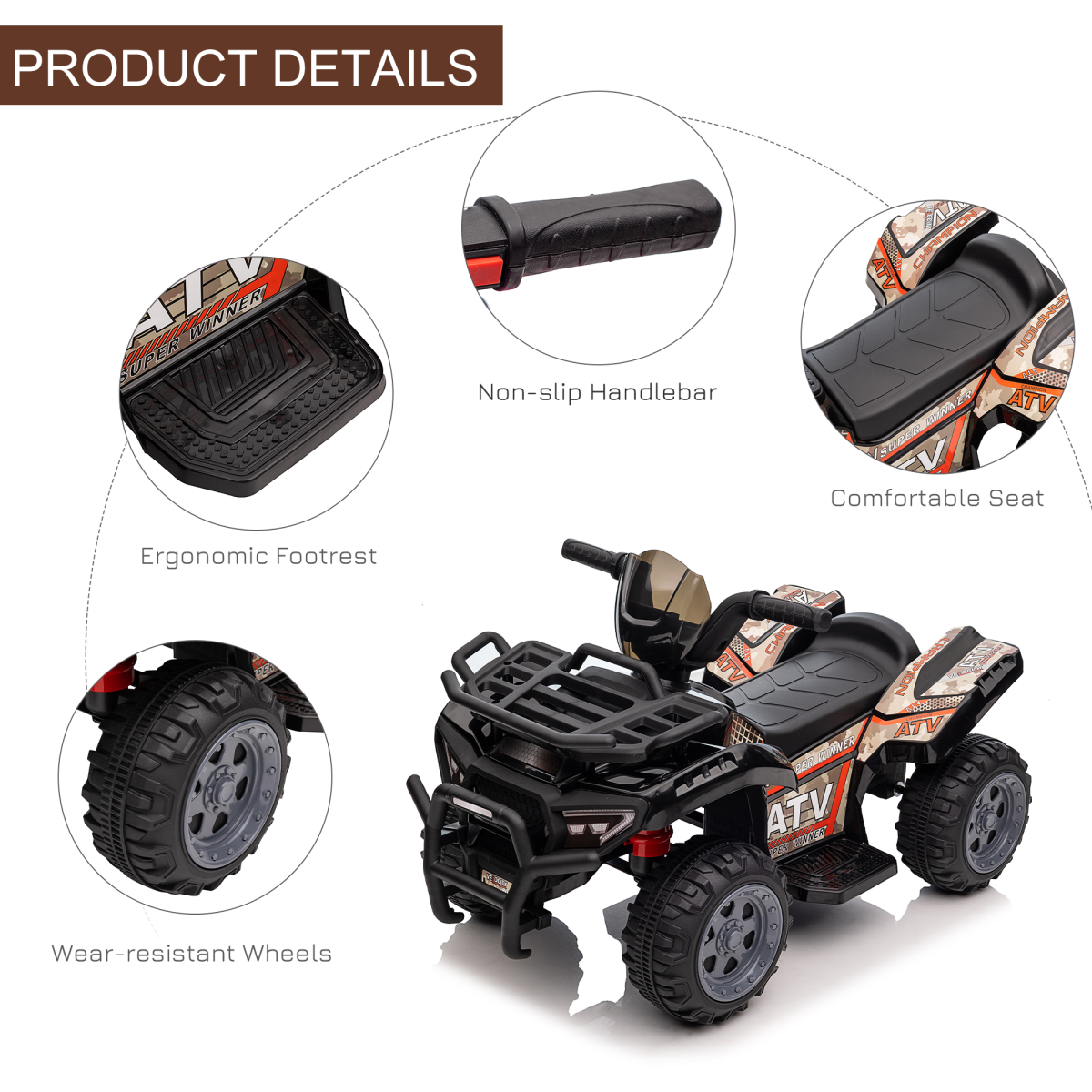 Voltage Kids Ride-On ATV: Music, Safety & Fun for Little Adventurers!