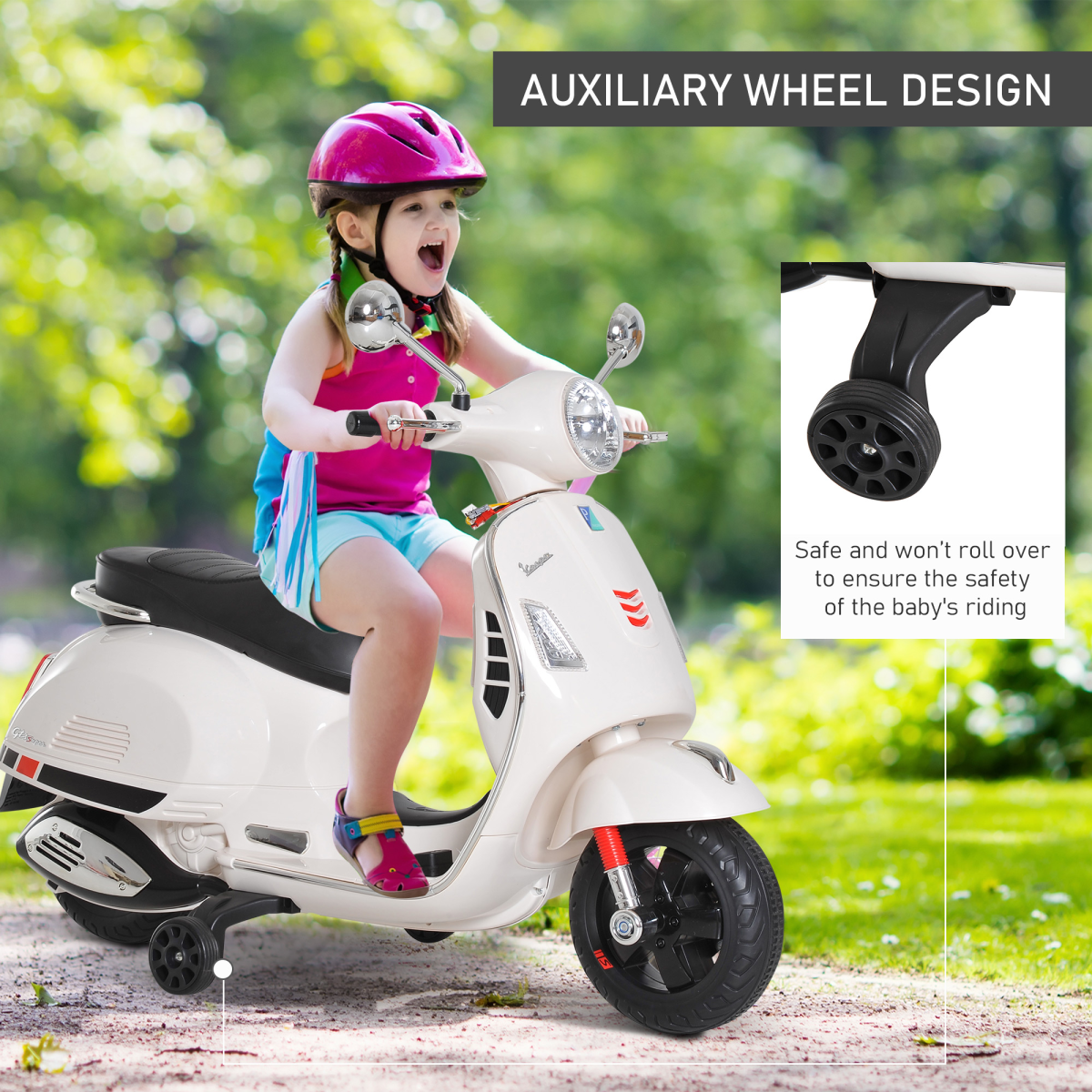 Vespa Kids Ride-On Motorcycle 6V for Ages 3+