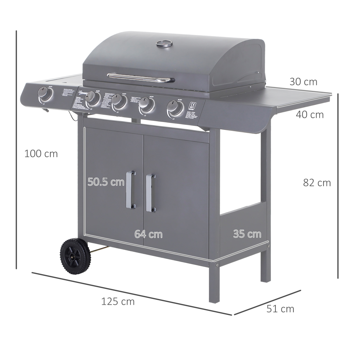 4-Burner Stainless Steel Gas BBQ Grill