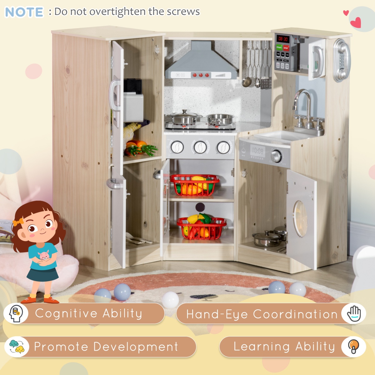 Deluxe Corner Kids Kitchen Playset