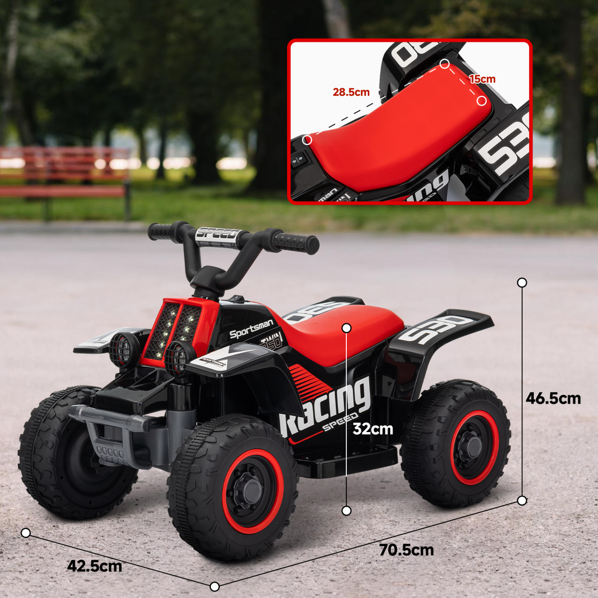 AIYAPLAY 6V Kids Electric Quad Bike
