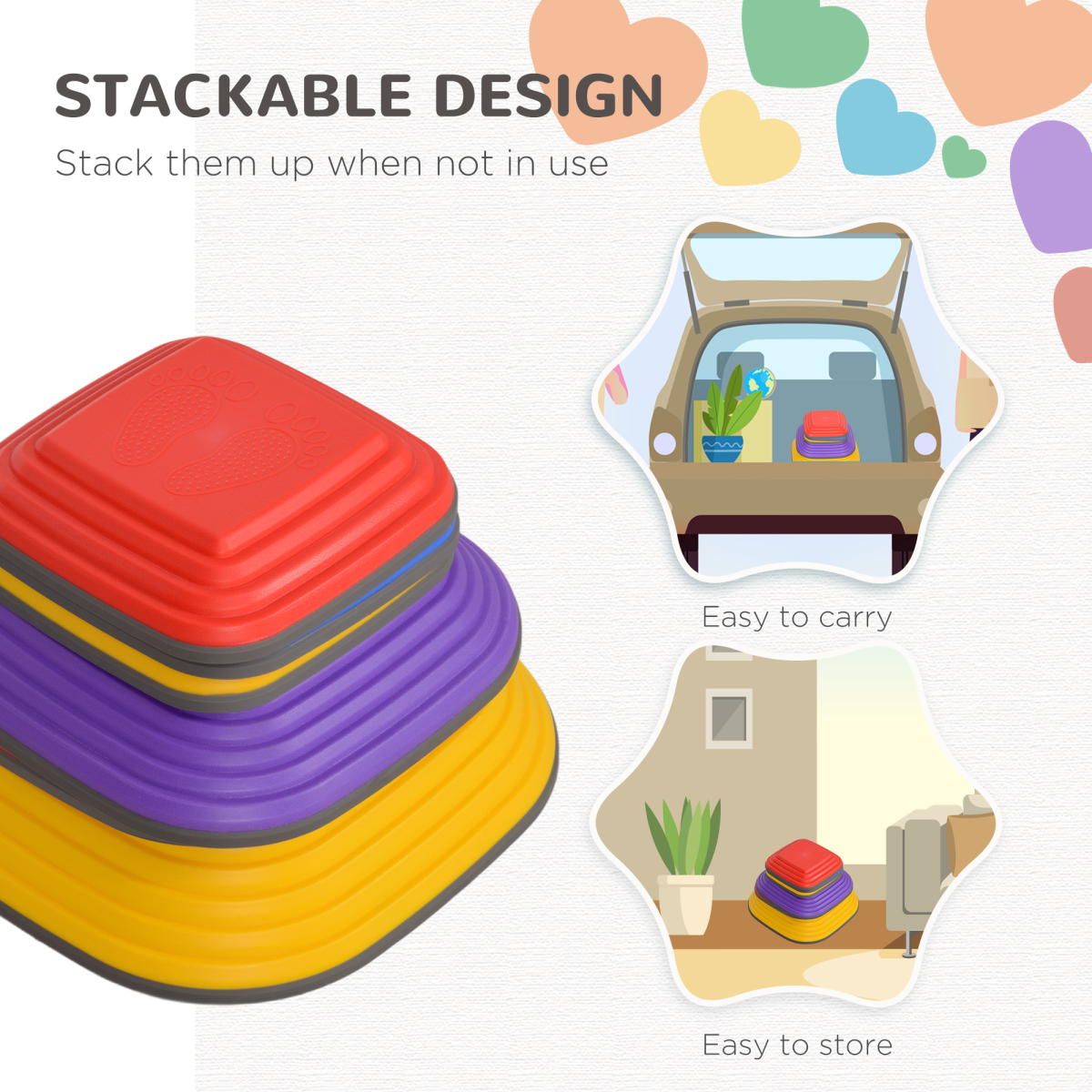AIYAPLAY Balance Stepping Stones for Kids Aged 3-8