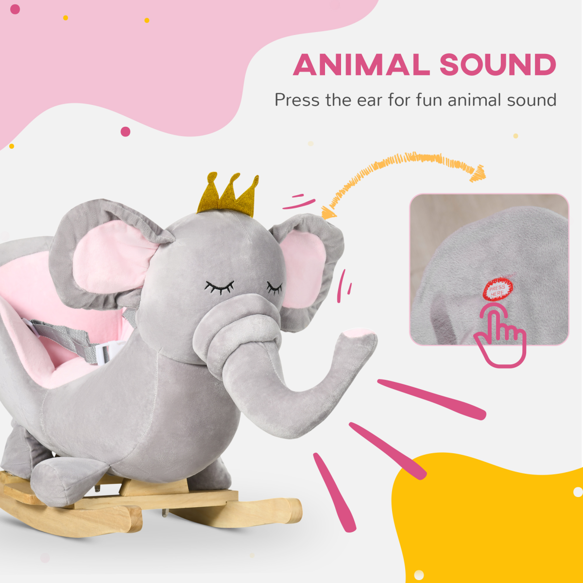 Elephant Rocking Chair for Little Adventurers