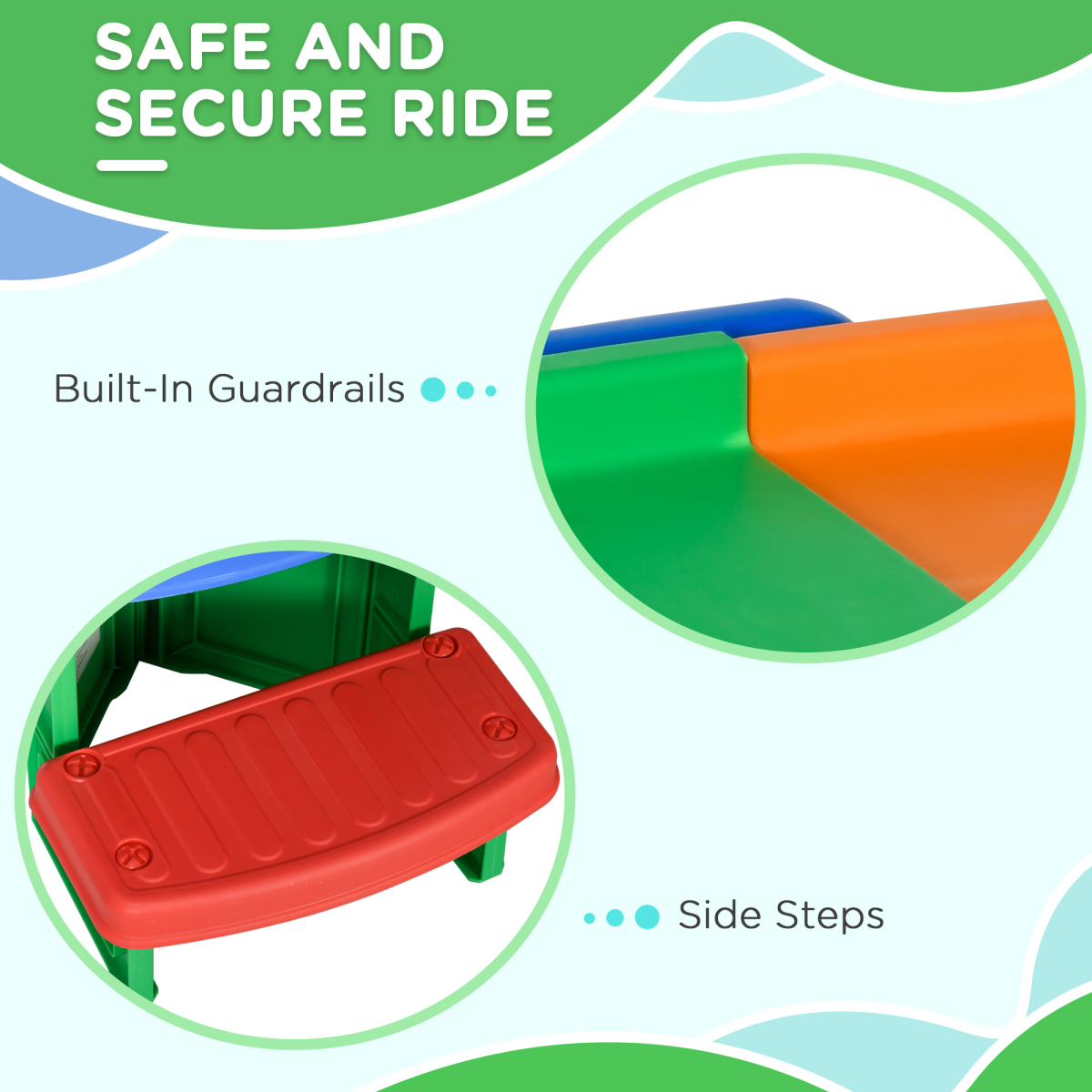 Up & Down Kids Roller Coaster with Non-Slip Steps (Ages 2-5)