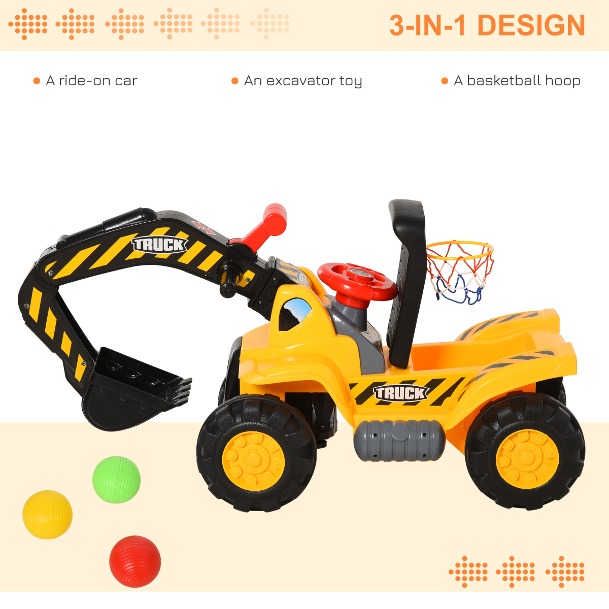 Ultimate 3-in-1 Kids Ride-On Tractor