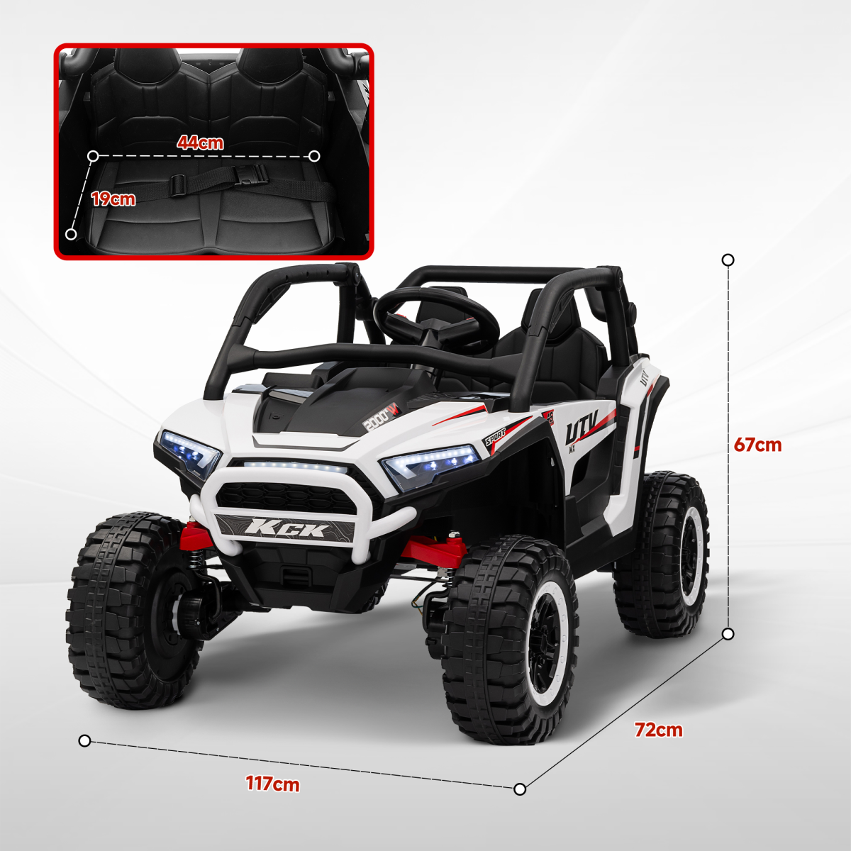AIYAPLAY 2-Seater 24V Ride-On Truck